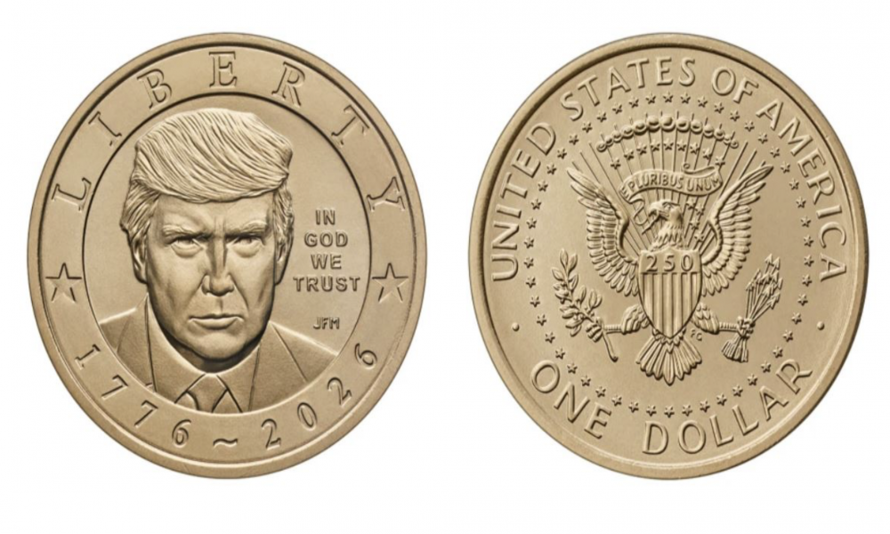 ABD Başkanı Trump’ın portresi 1 dolarlık madeni paraya basıldı