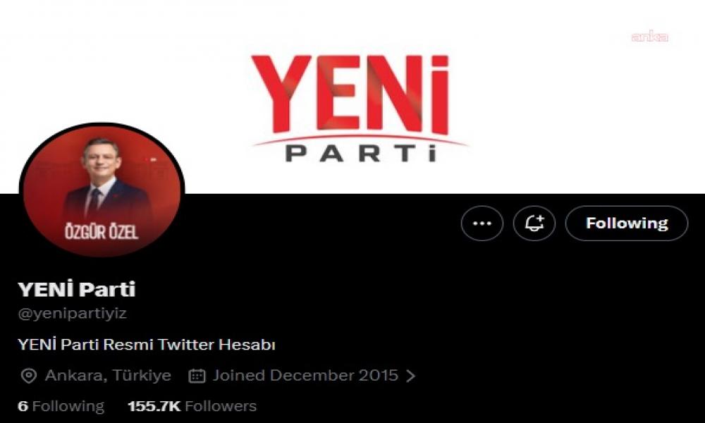 YENİ Parti'nin resmi X hesabı duyuruldu