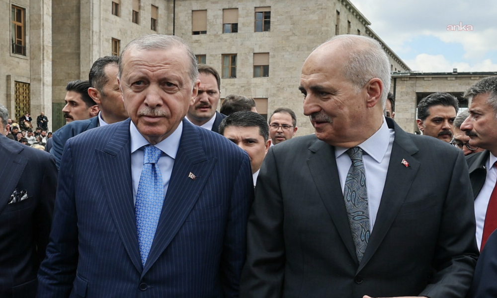 Cumhurbaşkanı Erdoğan, TBMM Başkanlığı'nda Numan Kurtulmuş ile bir araya geldi