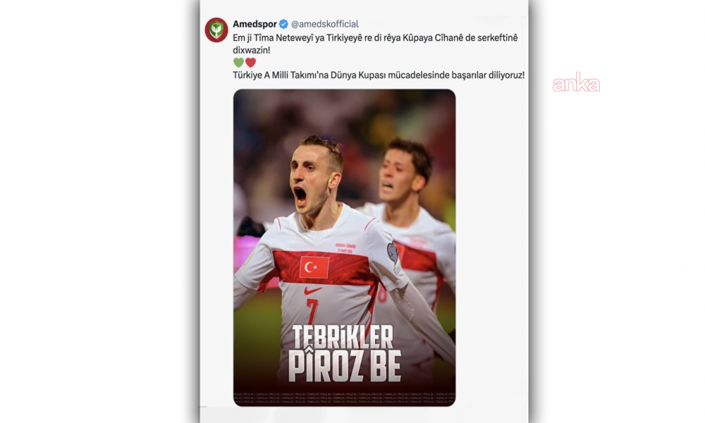 Amedspor A Milli Futbol Takımı'nı kutladı, tepki aldı