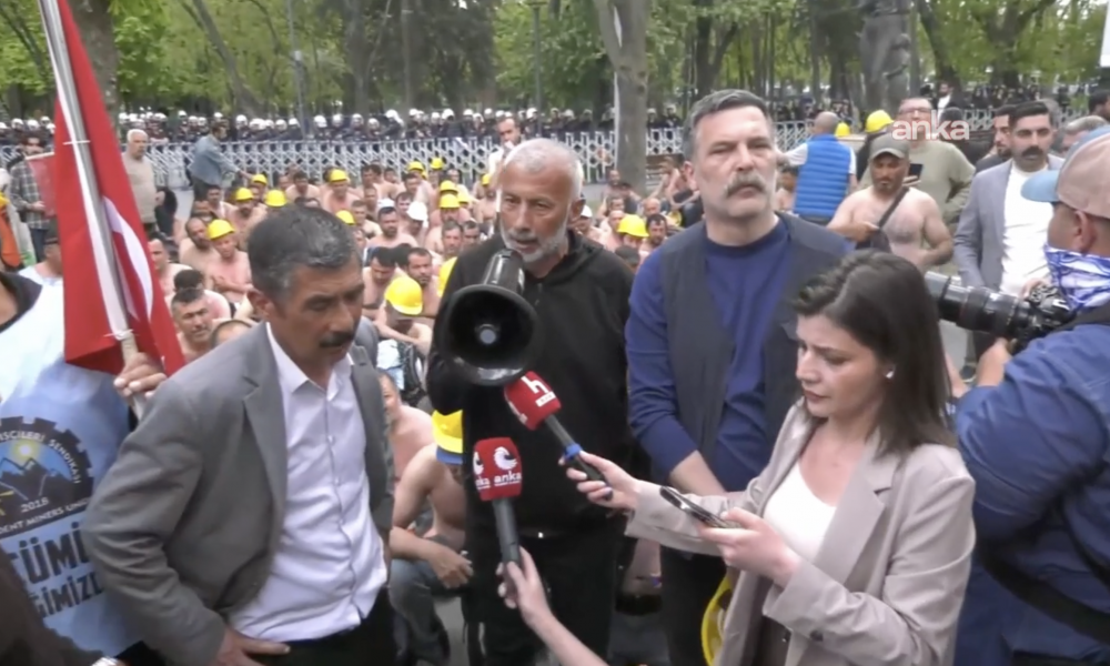 Doruk Madencilik işçilerinin Enerji Bakanlığı'na yürüyüşüne polis müdahale etti... Başaran Aksu: 